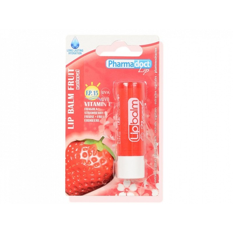 Strawberry lip balm - pack. 12 blisters