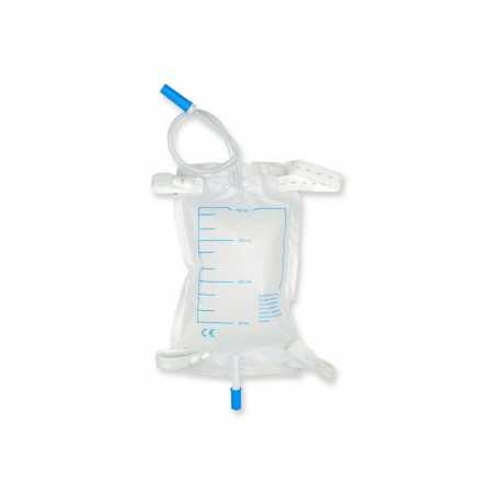 Sacca urine da gamba 750 cc - tubo 35 cm con kit bottoni - conf. 30 pz.