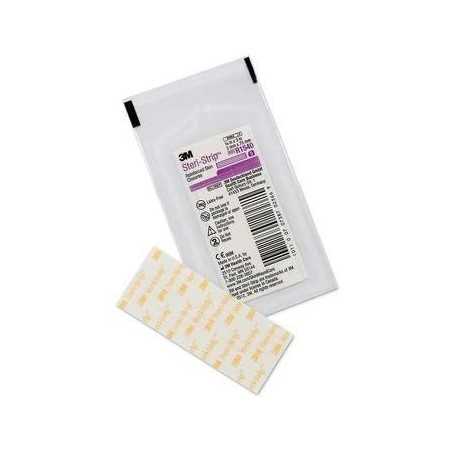 3M Steri-Strip - Nastro per sutura cutanea rinforzato, 1540R - 75 x 3 mm - 50 buste da 5 pz.