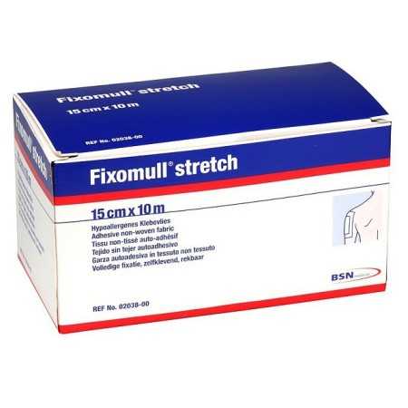 Leukoplast Fixomull stretch 10 mx 15 cm gaze autocollante souple et extensible