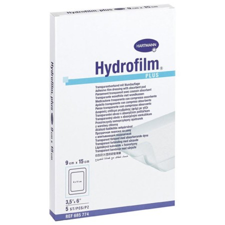 Hydrofilm plus transparent adhesive polyurethane dressing 10 x 20 cm 5 pcs.
