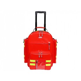 Logic 2 pvc rugzak met trolley - rood