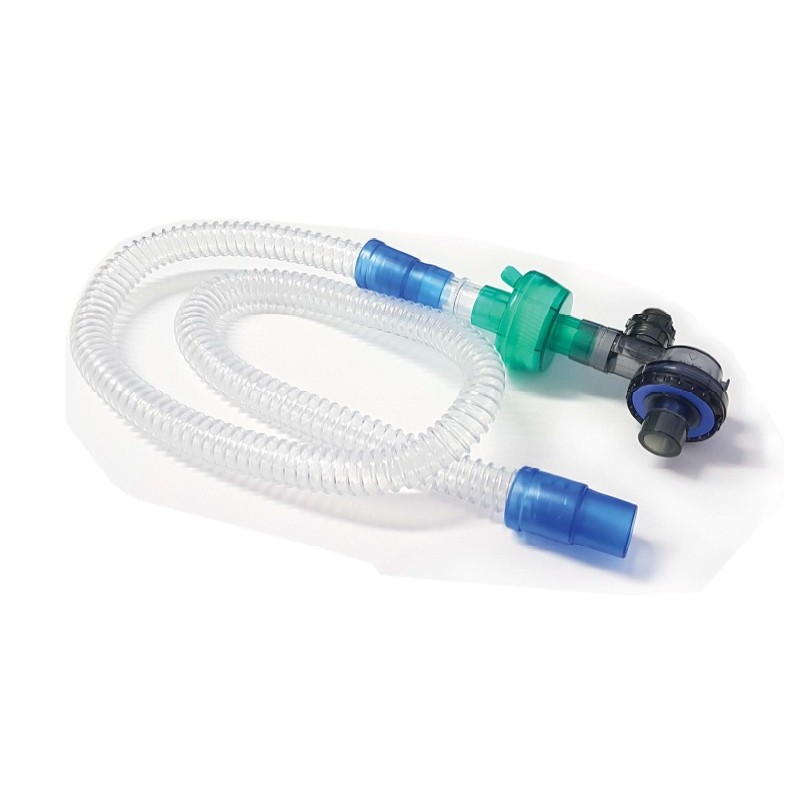 Circuito paciente (válvula + tubo corrugado) para respirador pulmonar eléctrico spencer 170