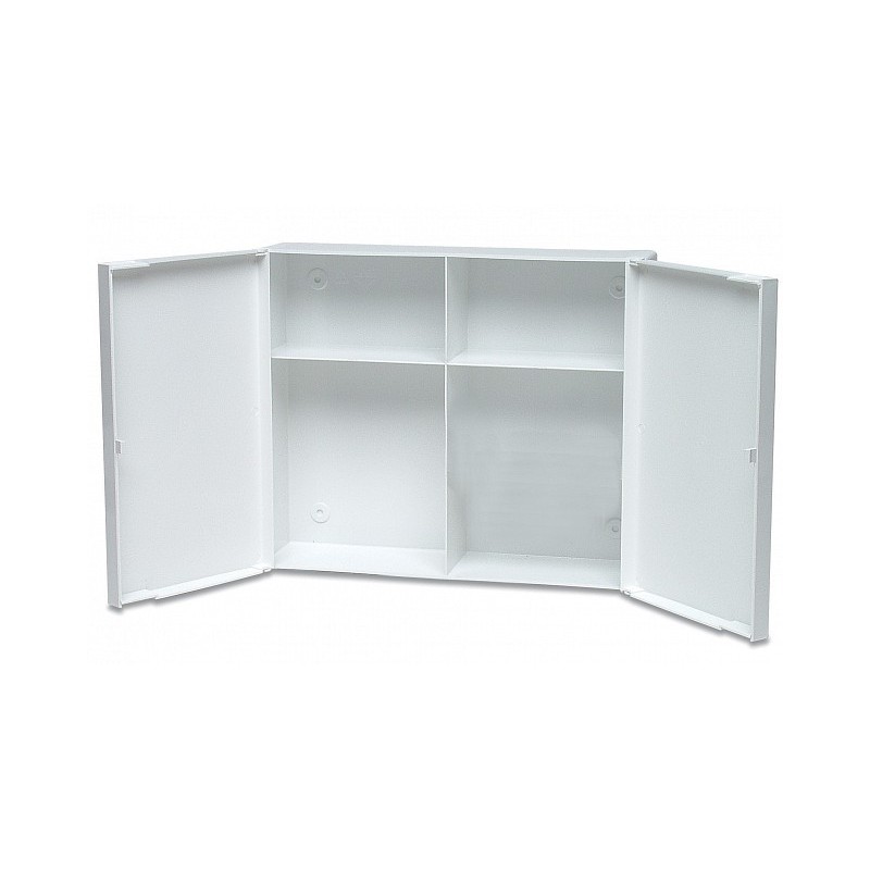 Empty plastic cabinet, 2 doors