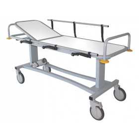 Professional x-ray stretcher with sides and cylinder holder