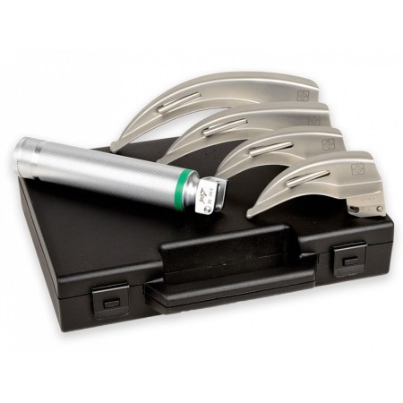 "gima green" laryngeal set fo led 4 mc-int blades 1-2-3-4 - 3.5v