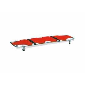 Folding Stretcher In Anodized Aluminum - With 2 Feet And 2 Wheels
