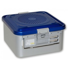 Container With Small Filter H150 Mm - Perforated Blue