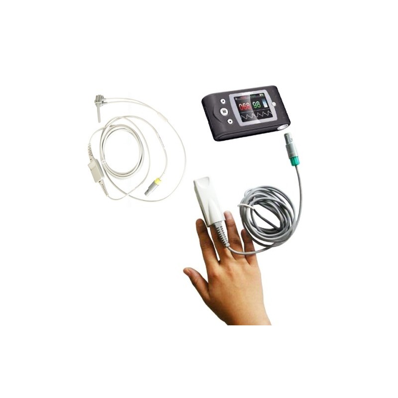 Pulsoximetru portabil „sat-500” cu senzor pentru adulți și senzor neonatal - conectabil la pc