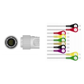 Patient cable for ecg stress compatible with esaote