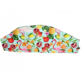 Patterned hat - flamingos - m