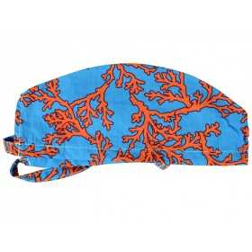 Patterned hat - coral - m