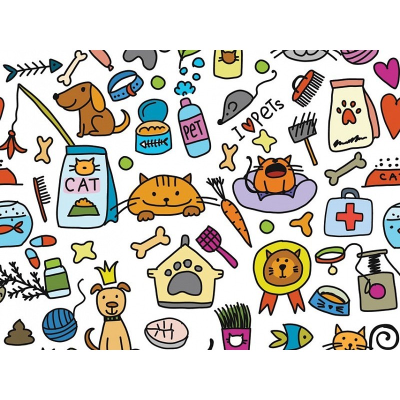 Pălărie cu model - câini zâmbitori - m