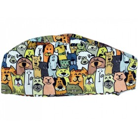 Casquette à motifs - chiens - m