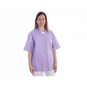 Tunic with buttons-cotton/ pol.-donna xs purple