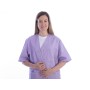 Tunic with buttons-cotton/ pol.-donna m purple