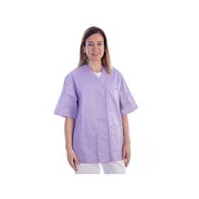 Tunic with buttons-cotton/ pol.-donna l purple