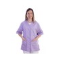 Tunic with buttons-cotton/ pol.-donna xl purple