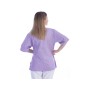Tunic with buttons-cotton/ pol.-donna xl purple
