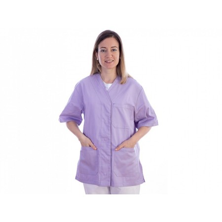 Tunică de damă cu nasturi - bumbac/poliester - xxl violet