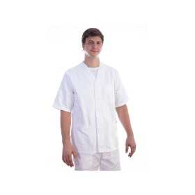 Tunic with buttons - cotton/pol. - unisex xs white
