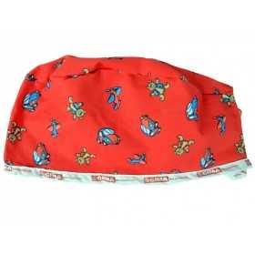 Patterned cap - red
