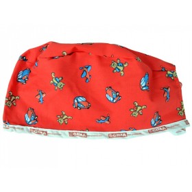 Patterned cap - red