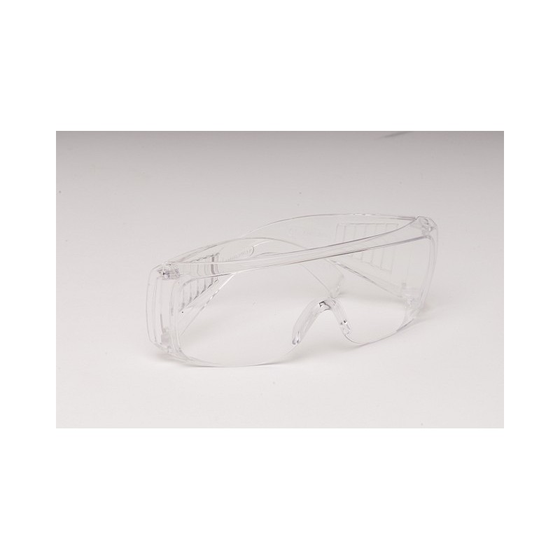 Transparente schutzbrille mit bügeln