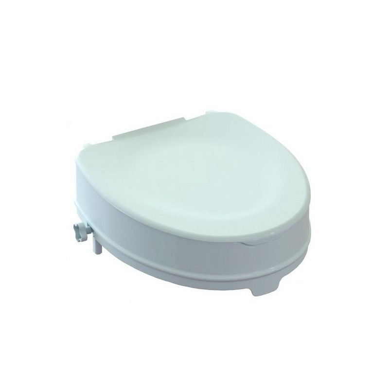 Rehausseur de wc avec embout 10 cm avec loquets et couvercle amovible