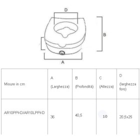 Rehausseur de wc avec embout 10 cm avec loquets et couvercle amovible
