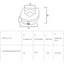 Kombinierter WC-Booster 14 cm mit Verschlüssen und abnehmbarem Deckel