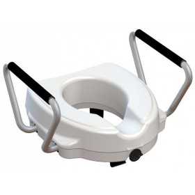 Raised toilet with fixed armrests - 12.5 cm