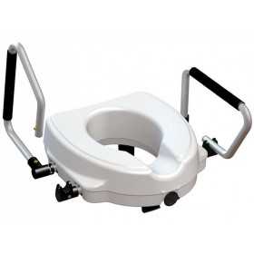 Raised toilet with reclining armrests - 12.5 cm
