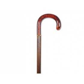 Synthetic cane - curved amber style handle