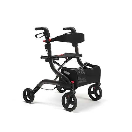 Rollator with Pole Holder and Vermeiren Four Light back support