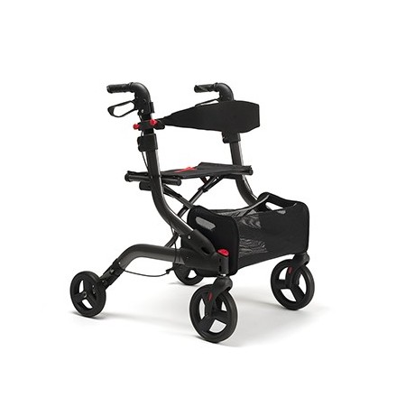 Rollator met stokhouder en rugsteun vermeiren four light