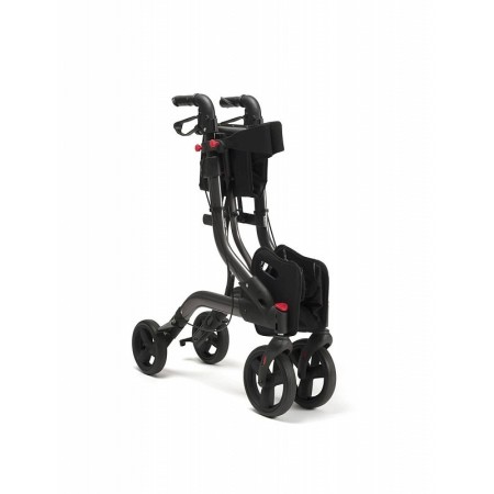 Rollator with pole holder and back support vermeiren four light