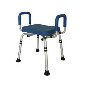 PU shower stool with armrests