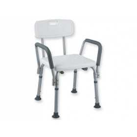 Shower chair with backrest and armrests - load capacity 100 kg