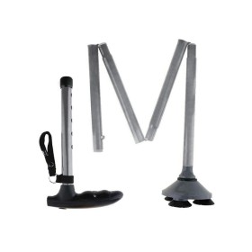 Stok met zuignappen en led-licht - zilver