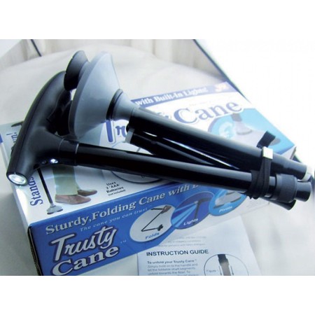 Bâton avec ventouses et lumière led - noir