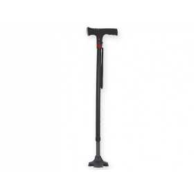 Safety stick with light - with 4-legged base - black