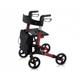 Compact walker - foldable - red