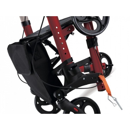 Compact walker - foldable - red