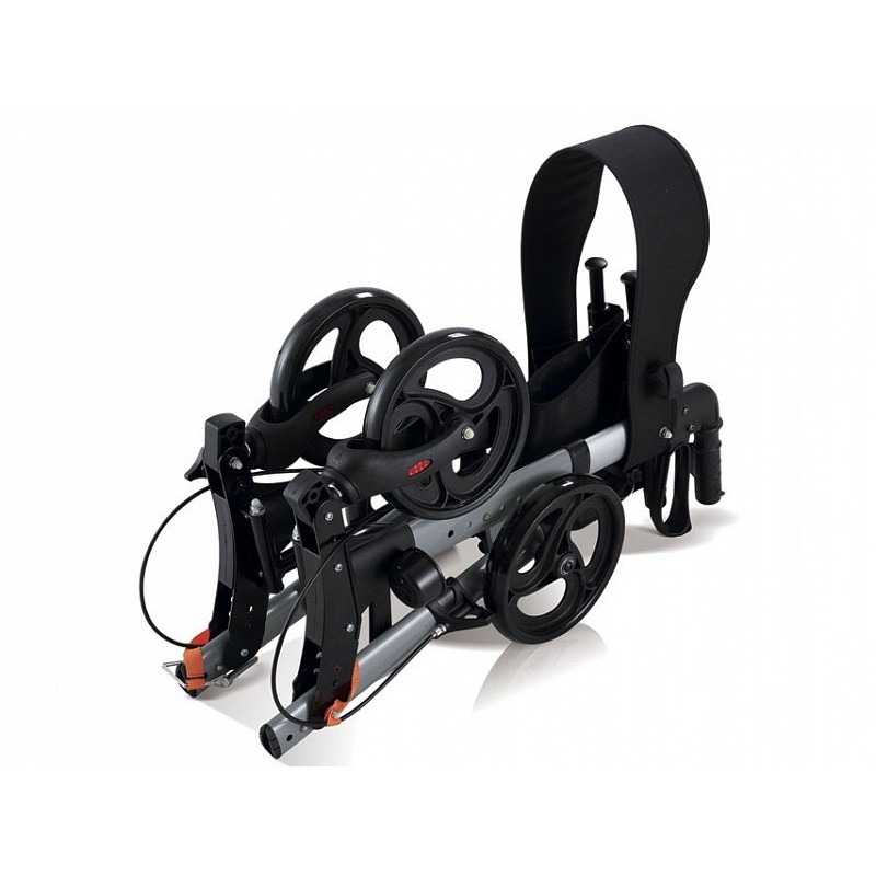 Stylischer gehhilfe - faltbar - silber