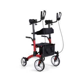 Fully adjustable standing walker - aluminum - red