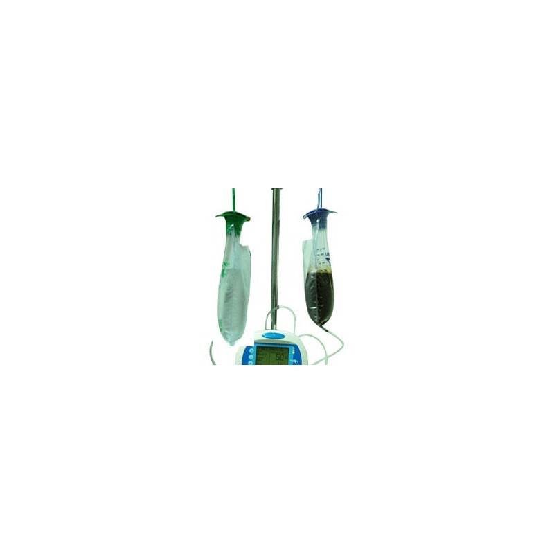 Infusion set with double integrated bag of 1.6l for nutrient solution and 1l for washing - 30 pieces for kangaroo
