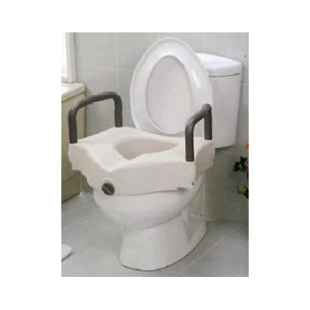 Toilet seat mediland 11.4 cm with fastener and fixed armrests