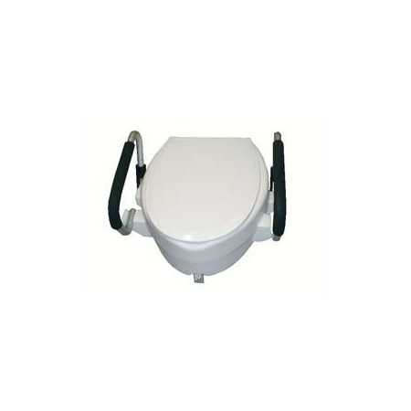 Mediland 15 cm raised toilet with folding armrests and lid