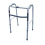 Folding walker, height adjustable with 4 tips